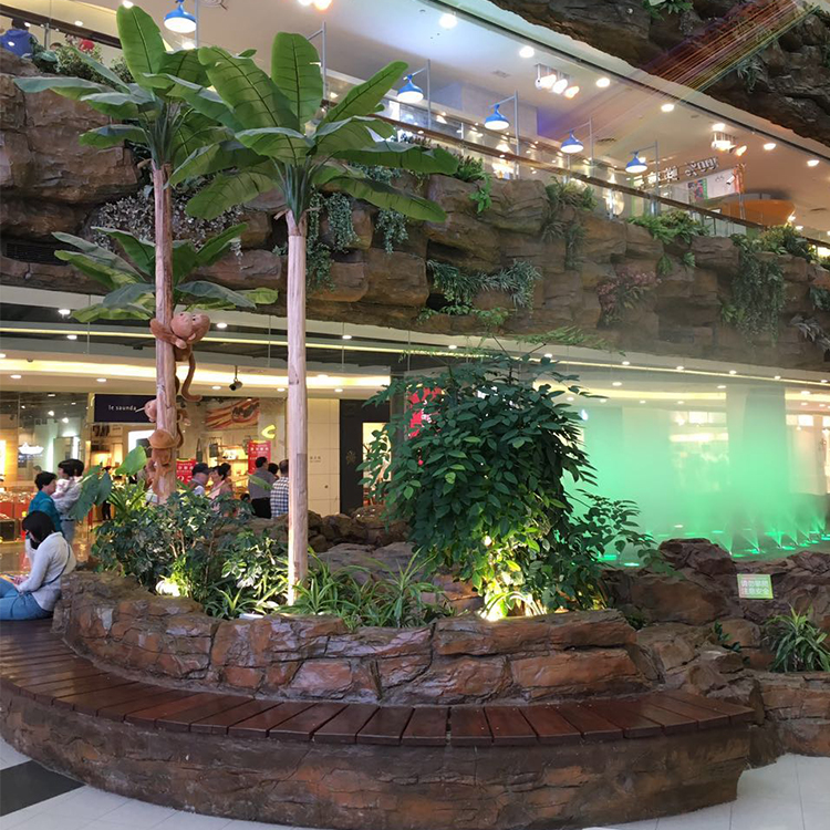 松濤仿真樹(shù)之上海世博會(huì)商場(chǎng)假山椰子樹(shù)工程