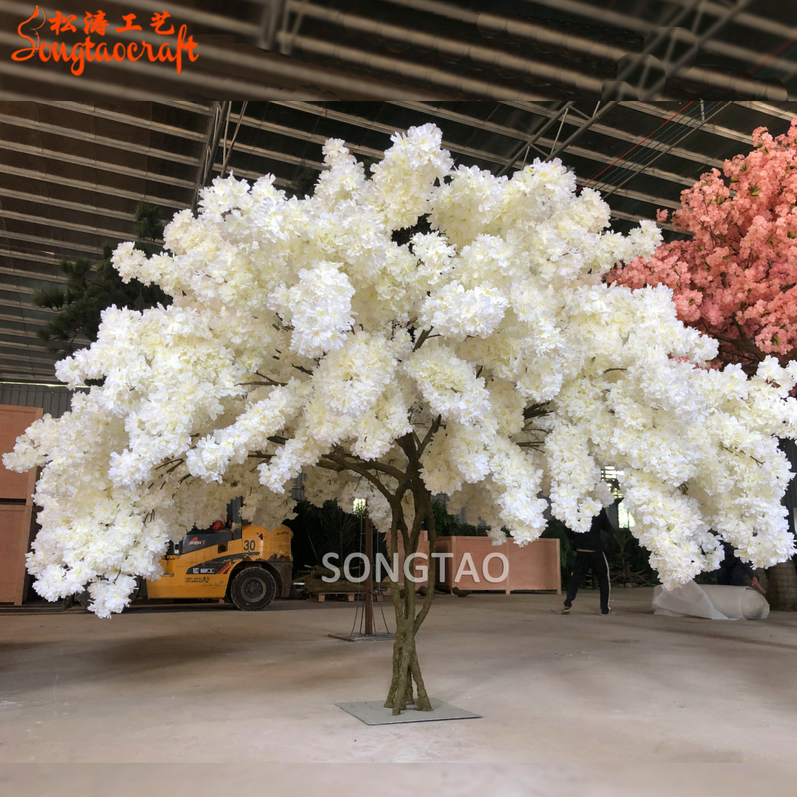 婚慶仿真白色櫻花樹